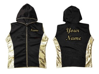Kanong Muay Thai Hoodies / Walk in Jacket : Black/Gold