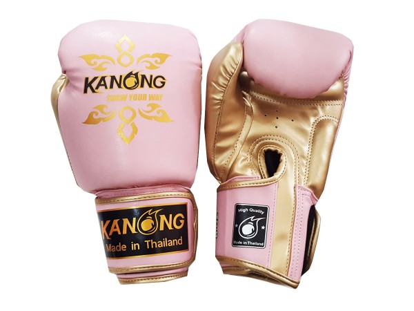 Kanong Kids Muay Thai Boxing Gloves : Pink "Thai Power"