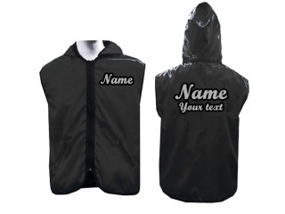 Customize Muay Thai Hoodies / Walk in Jacket outfit : Black