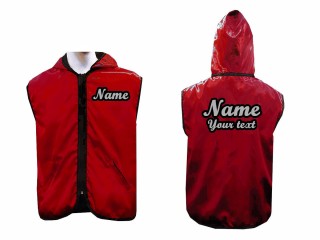 Customize Muay Thai Hoodies fightwear / Walk in Jacket : Red