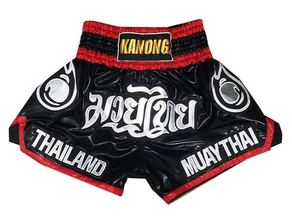 Kanong Muay Thai Boxing Shorts : KNS-125-Red