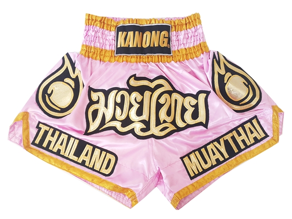 Kanong Women Muay Thai Shorts KNS 118 Pink Kanongwear