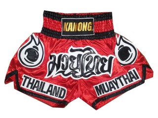 Kanong Muay Thai Shorts : KNS-118-Red