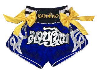 Kanong Muay Thai Boxing Shorts : KNS-127-Blue