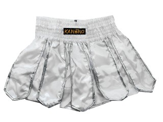 Kanong Muay Thai Skirt Shorts : KNS-139-White