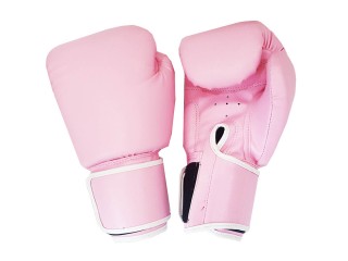 Kanong Plain Muay Thai Boxing Gloves : Light Pink