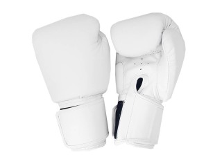Kanong Plain Muay Thai Boxing Gloves : White
