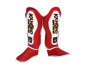 Kanong Semi Leather Kick Pads for Kids : Red