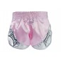 Kanong Retro Muay Thai Shorts : KNSRTO-201-Pink-Silver