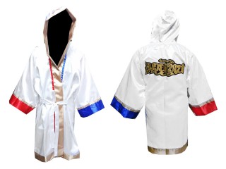 Customize Muay Thai Boxing Robe outfit : White
